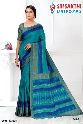Womens Uniforms - Teachers Uniform Sarees - Teacher Plain Sarees with Border Manufacturers in Erode, Tamilnadu