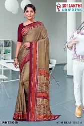 Womens Uniforms - Teachers Uniform Sarees - Teachers Printed Sarees Wholesale in Erode, Tamilnadu